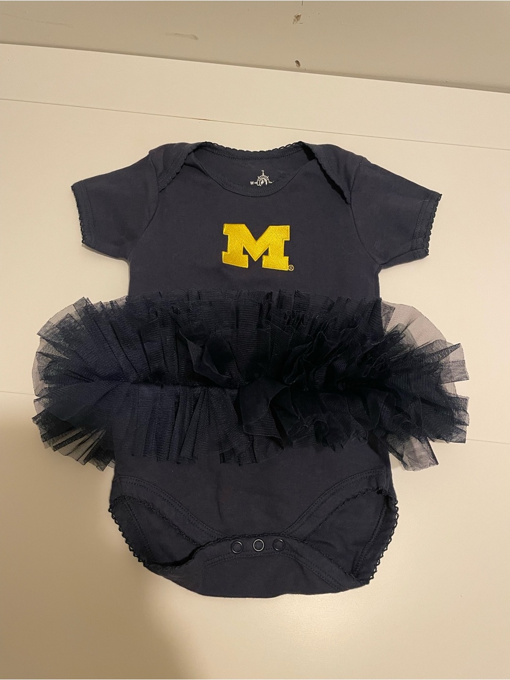 Michigan Wolverines Infant Tutu Bodysuit Baby size 3-6 Months Big 10